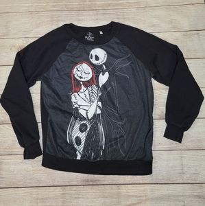 Disney Nightmare Before Christmas Jack and Sally Crewneck top
